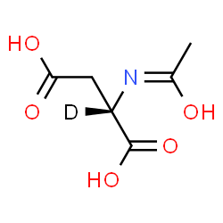 ChemSpider 2D Image | (Z)-N-(1-Hydroxyethylidene)(2-~2~H)aspartic acid | C6H8DNO5