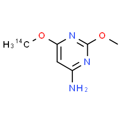 ChemSpider 2D Image | 2-Methoxy-6-[(~14~C)methyloxy]-4-pyrimidinamine | C514CH9N3O2
