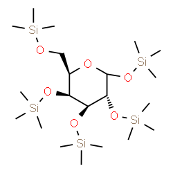 ChemSpider 2D Image | 1,2,3,4,6-Pentakis-O-(trimethylsilyl)-D-galactopyranose | C21H52O6Si5