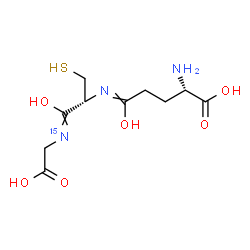 ChemSpider 2D Image | 5-({(2R)-1-[(Carboxymethyl)(~15~N)imino]-1-hydroxy-3-sulfanyl-2-propanyl}imino)-5-hydroxy-L-norvaline | C10H17N215NO6S
