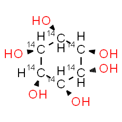 ChemSpider 2D Image | (1R,2S,3r,4R,5S,6s)-1,2,3,4,5,6-(~14~C_6_)Cyclohexanehexol | 14C6H12O6