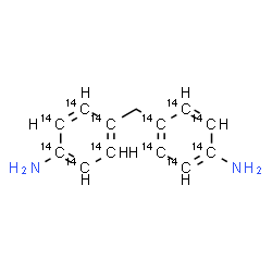 ChemSpider 2D Image | 4,4'-Methylenedi(~14~C_6_)aniline | C14C12H14N2