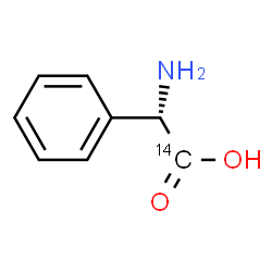 ChemSpider 2D Image | (2S)-Amino(phenyl)(1-~14~C)ethanoic acid | C714CH9NO2
