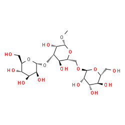 ChemSpider 2D Image | Methyl alpha-D-mannopyranosyl-(1->3)-[alpha-D-mannopyranosyl-(1->6)]-beta-D-mannopyranoside | C19H34O16