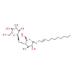 ChemSpider 2D Image | (2E)-2-Undecen-1-yl 4-O-alpha-D-glucopyranosyl-beta-D-glucopyranoside | C23H42O11