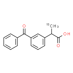 ChemSpider 2D Image | 2-(3-Benzoylphenyl)(3-~13~C)propanoic acid | C1513CH14O3
