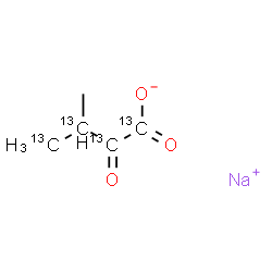 ChemSpider 2D Image | Sodium 3-methyl-2-oxo(~13~C_4_)butanoate | C13C4H7NaO3