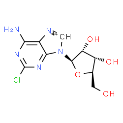 ChemSpider 2D Image | 2-Chloro(8-~14~C)adenosine | C914CH12ClN5O4