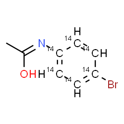 ChemSpider 2D Image | (1Z)-N-[4-Bromo(~14~C_6_)phenyl]ethanimidic acid | C214C6H8BrNO