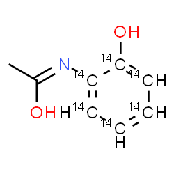 ChemSpider 2D Image | (1Z)-N-[2-Hydroxy(~14~C_6_)phenyl]ethanimidic acid | C214C6H9NO2