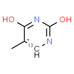 ChemSpider 2D Image | 5-Methyl-2,4-(6-~13~C)pyrimidinediol | C413CH6N2O2