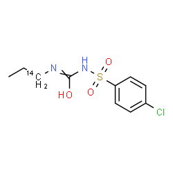 ChemSpider 2D Image | N-[(4-Chlorophenyl)sulfonyl]-N'-(1-~14~C)propylcarbamimidic acid | C914CH13ClN2O3S