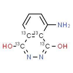 ChemSpider 2D Image | 5-Amino-1,4-(1,4,4a,8a-~13~C_4_)phthalazinediol | C413C4H7N3O2