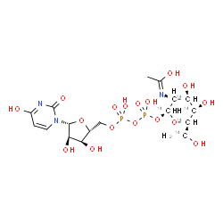 ChemSpider 2D Image | (1Z)-N-[(2R,3R,4R,5S,6R)-2-{[{[{[(2R,3S,4R,5R)-3,4-Dihydroxy-5-(4-hydroxy-2-oxo-1(2H)-pyrimidinyl)tetrahydro-2-furanyl]methoxy}(hydroxy)phosphoryl]oxy}(hydroxy)phosphoryl]oxy}-4,5-dihydroxy-6-[hydroxy
(~14~C)methyl](~14~C_5_)tetrahydro-2H-pyran-3-yl]ethanimidic acid (non-preferred name) | C1114C6H27N3O17P2