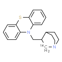 ChemSpider 2D Image | 10-[(2-~14~C)-1-Azabicyclo[2.2.2]oct-3-ylmethyl]-10H-phenothiazine | C1914CH22N2S