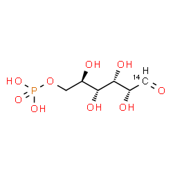 ChemSpider 2D Image | 6-O-Phosphono-D-(1-~14~C)glucose | C514CH13O9P