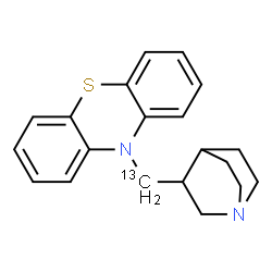 ChemSpider 2D Image | 10-[1-Azabicyclo[2.2.2]oct-3-yl(~13~C)methyl]-10H-phenothiazine | C1913CH22N2S
