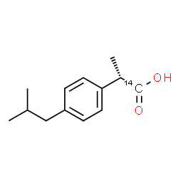 ChemSpider 2D Image | (2S)-2-(4-Isobutylphenyl)(1-~14~C)propanoic acid | C1214CH18O2