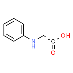 ChemSpider 2D Image | N-Phenyl(1-~14~C)glycine | C714CH9NO2