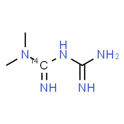 ChemSpider 2D Image | N,N-Dimethyl(~14~C)imidodicarbonimidic diamide | C314CH11N5