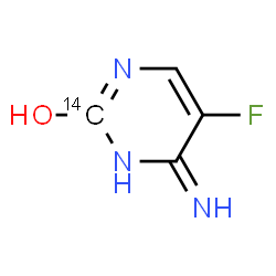 ChemSpider 2D Image | 5-Fluoro-6-imino(2-~14~C)-1,6-dihydro-2-pyrimidinol | C314CH4FN3O