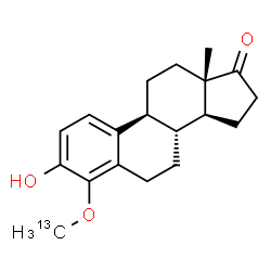 ChemSpider 2D Image | 3-Hydroxy-4-[(~13~C)methyloxy]estra-1(10),2,4-trien-17-one | C1813CH24O3