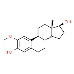 ChemSpider 2D Image | (14xi,17beta)-2-Methoxyestra-1(10),2,4-triene-3,17-diol | C19H26O3