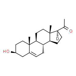 ChemSpider 2D Image | (3beta)-3-Hydroxy(17-~2~H)pregn-5-en-20-one | C21H31DO2