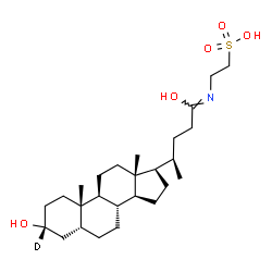 ChemSpider 2D Image | (3alpha,5beta,24Z)-3-Hydroxy-N-(2-sulfoethyl)(3-~2~H)cholan-24-imidic acid | C26H44DNO5S