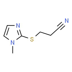 ChemSpider 2D Image | 3-[(1-Methyl-1H-imidazol-2-yl)sulfanyl]propanenitrile | C7H9N3S