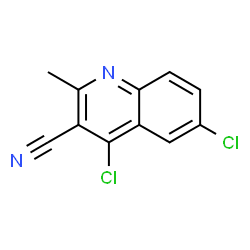 ChemSpider 2D Image | 4,6-Dichloro-2-methyl-3-quinolinecarbonitrile | C11H6Cl2N2