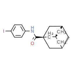 ChemSpider 2D Image | (3R,5S)-N-(4-Iodophenyl)-1-adamantanecarboxamide | C17H20INO