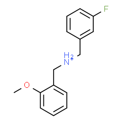 ChemSpider 2D Image | (3-Fluorophenyl)-N-(2-methoxybenzyl)methanaminium | C15H17FNO
