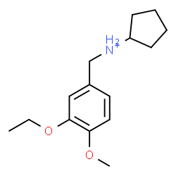 ChemSpider 2D Image | N-(3-Ethoxy-4-methoxybenzyl)cyclopentanaminium | C15H24NO2