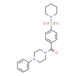 ChemSpider 2D Image | (4-Phenyl-1-piperazinyl)[4-(1-piperidinylsulfonyl)phenyl]methanone | C22H27N3O3S