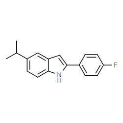 ChemSpider 2D Image | 2-(4-Fluorophenyl)-5-isopropyl-1H-indole | C17H16FN