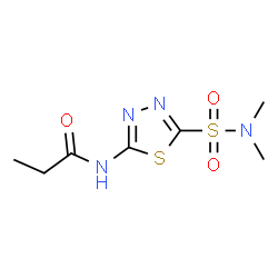 ChemSpider 2D Image | N-[5-(Dimethylsulfamoyl)-1,3,4-thiadiazol-2-yl]propanamide | C7H12N4O3S2