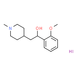 ChemSpider 2D Image | 1-(2-Methoxyphenyl)-2-(1-methyl-4-piperidinyl)ethanol hydroiodide (1:1) | C15H24INO2