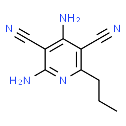 ChemSpider 2D Image | 2,4-Diamino-6-propyl-3,5-pyridinedicarbonitrile | C10H11N5