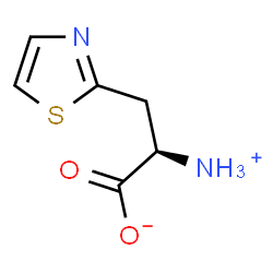 ChemSpider 2D Image | (2R)-2-Ammonio-3-(1,3-thiazol-2-yl)propanoate | C6H8N2O2S
