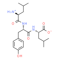 ChemSpider 2D Image | (2S)-2-({N-[(2S)-2-Ammonio-4-methylpentanoyl]-L-tyrosyl}amino)-4-methylpentanoate | C21H33N3O5