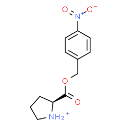 ChemSpider 2D Image | (2S)-2-{[(4-Nitrobenzyl)oxy]carbonyl}pyrrolidinium | C12H15N2O4