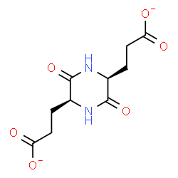 ChemSpider 2D Image | 3,3'-[(2S,5S)-3,6-Dioxo-2,5-piperazinediyl]dipropanoate | C10H12N2O6