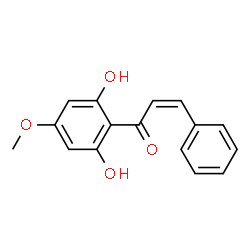 ChemSpider 2D Image | (2Z)-1-(2,6-Dihydroxy-4-methoxyphenyl)-3-phenyl-2-propen-1-one | C16H14O4