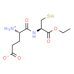 ChemSpider 2D Image | (4S)-4-Ammonio-5-{[(2R)-1-ethoxy-1-oxo-3-sulfanyl-2-propanyl]amino}-5-oxopentanoate | C10H18N2O5S