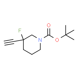 ChemSpider 2D Image | tert-Butyl 3-ethynyl-3-fluoropiperidine-1-carboxylate | C12H18FNO2