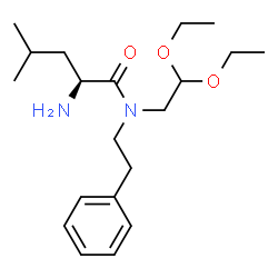 ChemSpider 2D Image | N-(2,2-Diethoxyethyl)-N-(2-phenylethyl)-L-leucinamide | C20H34N2O3