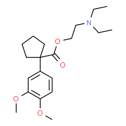 ChemSpider 2D Image | 2-(Diethylamino)ethyl 1-(3,4-dimethoxyphenyl)cyclopentanecarboxylate | C20H31NO4