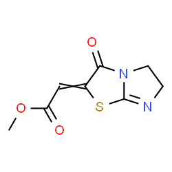 ChemSpider 2D Image | Methyl (3-oxo-5,6-dihydroimidazo[2,1-b][1,3]thiazol-2(3H)-ylidene)acetate | C8H8N2O3S