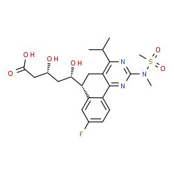 ChemSpider 2D Image | (3R,5S)-5-((R)-8-Fluoro-4-isopropyl-2-(N-methylmethylsulfonamido)-5,6-dihydrobenzo[h]quinazolin-6-yl)-3,5-dihydroxypentanoic acid | C22H28FN3O6S